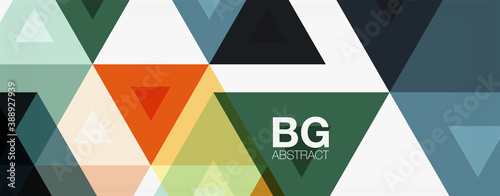 Mosaic triangle pattern abstract background for cover, banner, flyer and poster and other template