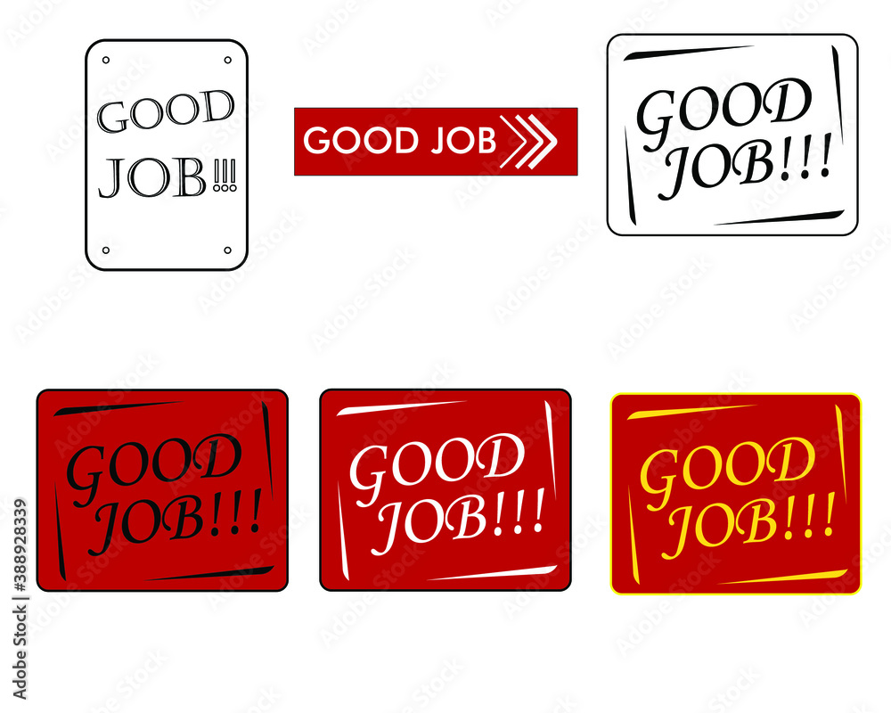 set of sale labels and good job stamp set of sale labels and good job stamp