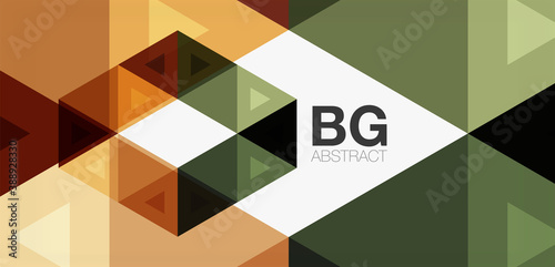 Mosaic triangle pattern abstract background for cover, banner, flyer and poster and other template