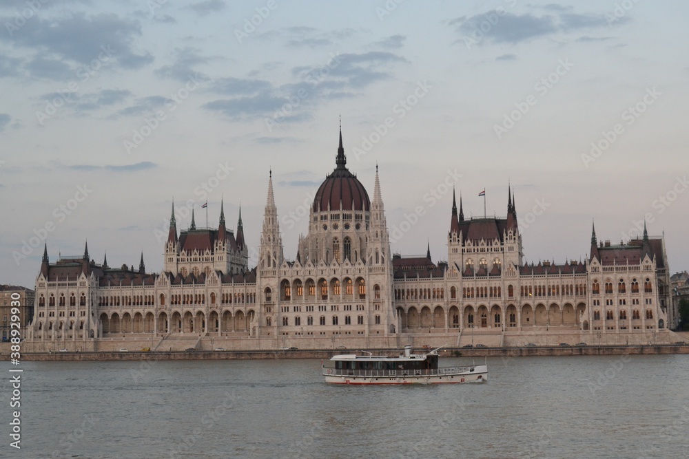Budapest Parliament Building and Danube River. Hungary
