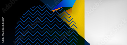 Low poly 3d geometric shapes, minimal abstract background. Vector illustrations for covers, banners, flyers and posters and other