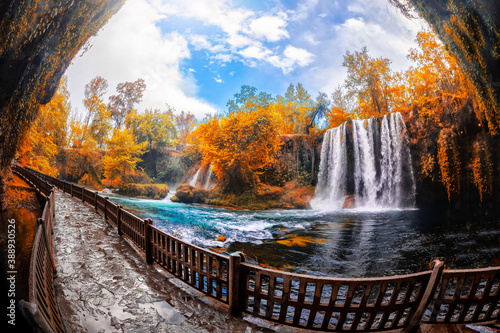 Duden Waterfall Antalya Either the Lower Düden (or Karpuz Waterfall), which is about 7 km away, and the Upper Düden Waterfall, which is 1 km away from Varsak. photo