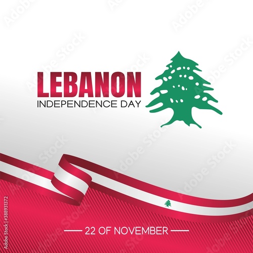 Lebanon Independence Day Vector Illustration. Suitable for greeting card, poster and banner.