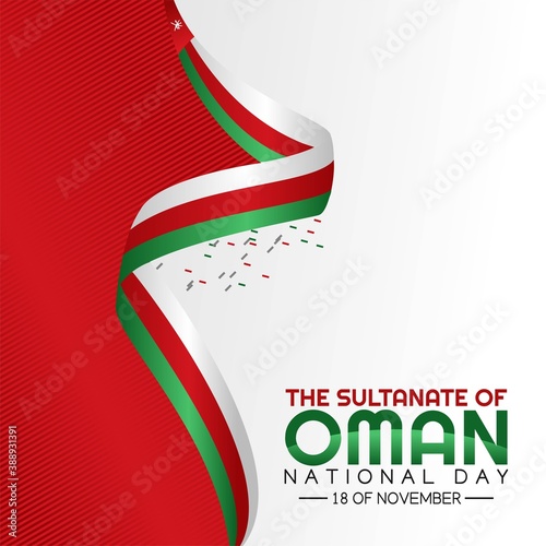 Oman National Day Vector Illustration. Suitable for greeting card, poster and banner.