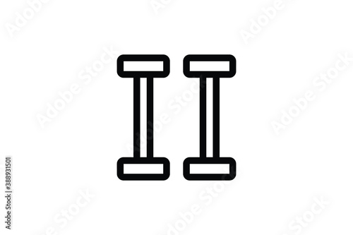 Physiotherapy Outline Icon - Barbells