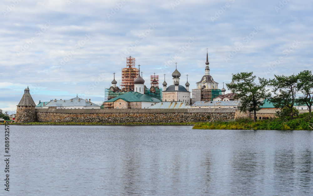 View of the Solovetsky Kremlin from the side of the Holy Lake