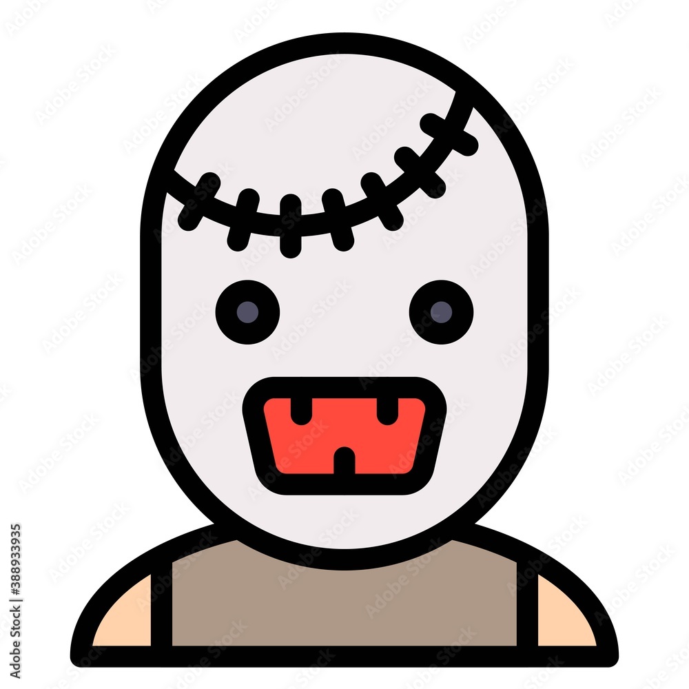 Undead avatar, Halloween costume vector illustration
