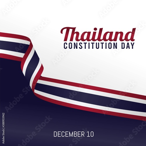 Thailand Constitution Day Vector Illustration. Suitable for greeting card, poster and banner.