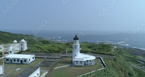 Sandiao Cape Lighthouse The Eye of Taiwan, Gongliao District, New Taipei City, Taiwan. photo