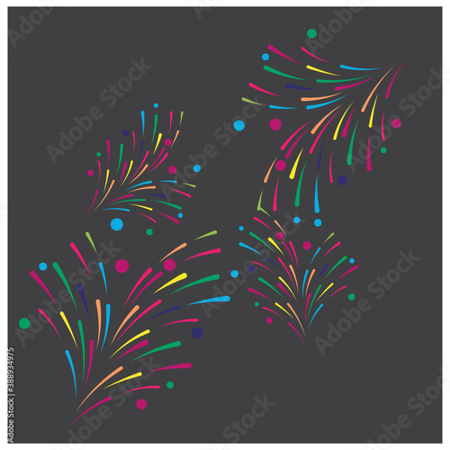 Fototapeta Naklejka Na Ścianę i Meble -  Fireworks Logo Template vector symbol
