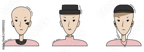 icon style man for design graphic or avatar . Vector illustration