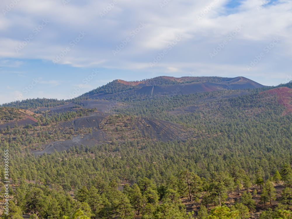 Afternoon landscape of the Sunset Crater Volcano area