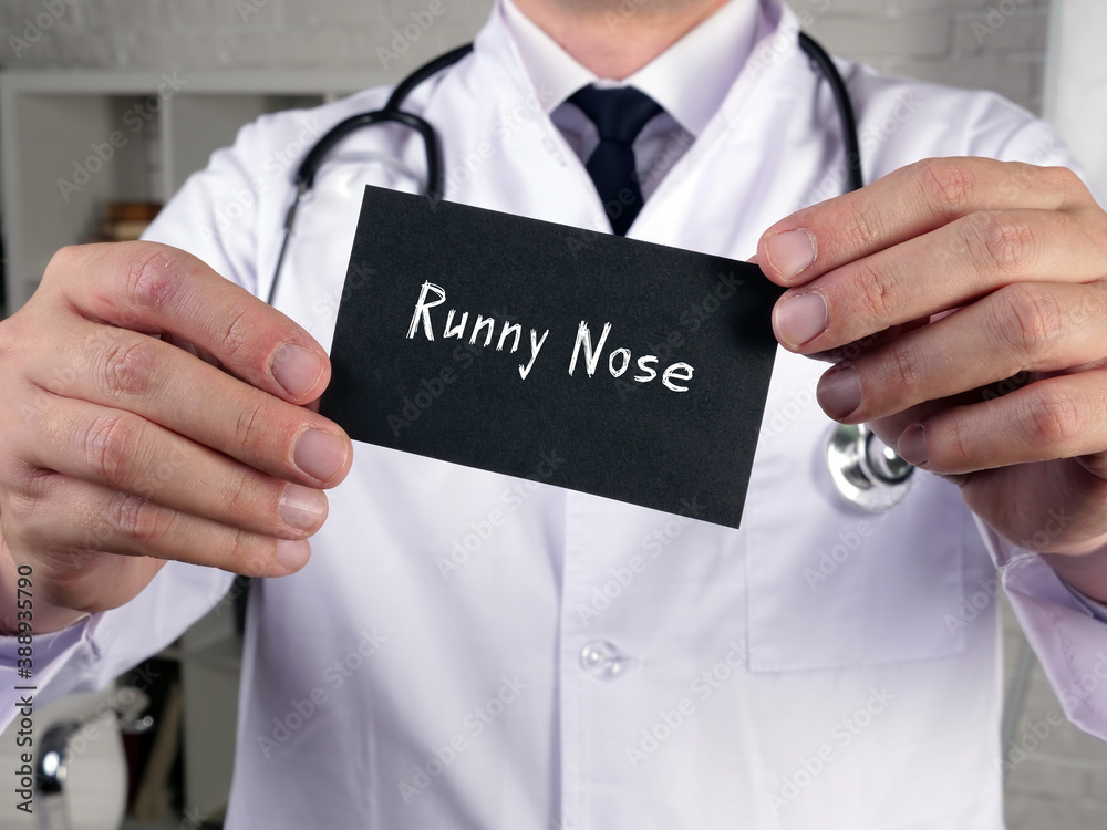 Health care concept about Runny Nose with phrase on the piece of paper. Health care concept about Runny Nose with phrase on the piece of paper.