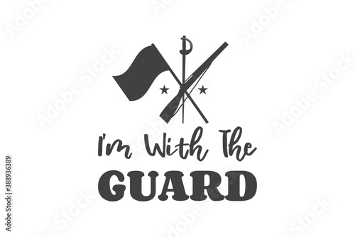 I’m with the guard SVG, Marching Band SVG, Cut file for silhouette, Circuit design space vinyl cut files
