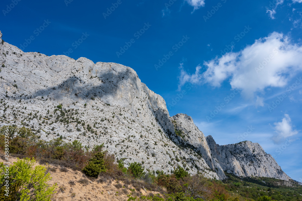 Landscape with mountain views in the Republic of Crimea, Russia. A clear Sunny day on September 18