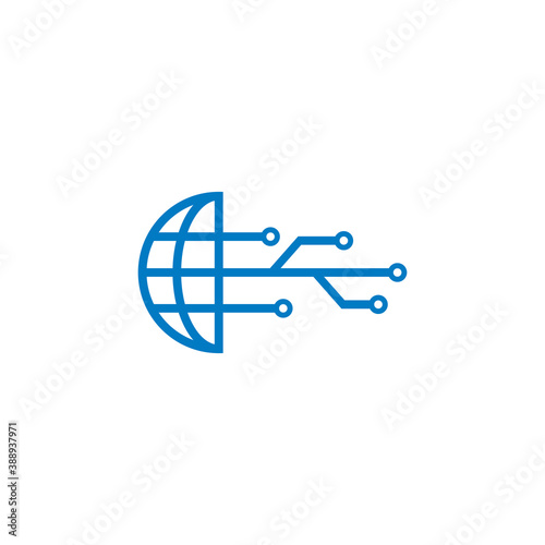 abstract Globe Vector , Technology Logo