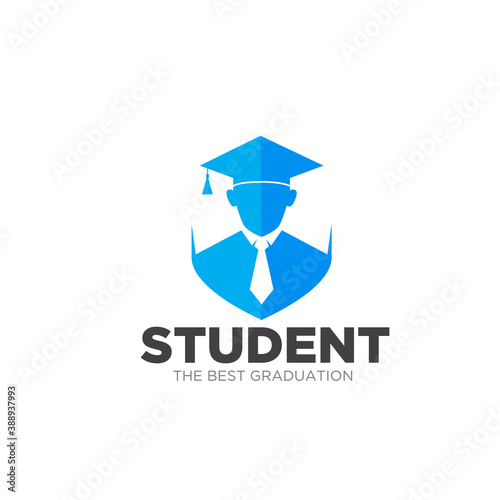 student graduate logo designs simple modern for education and school