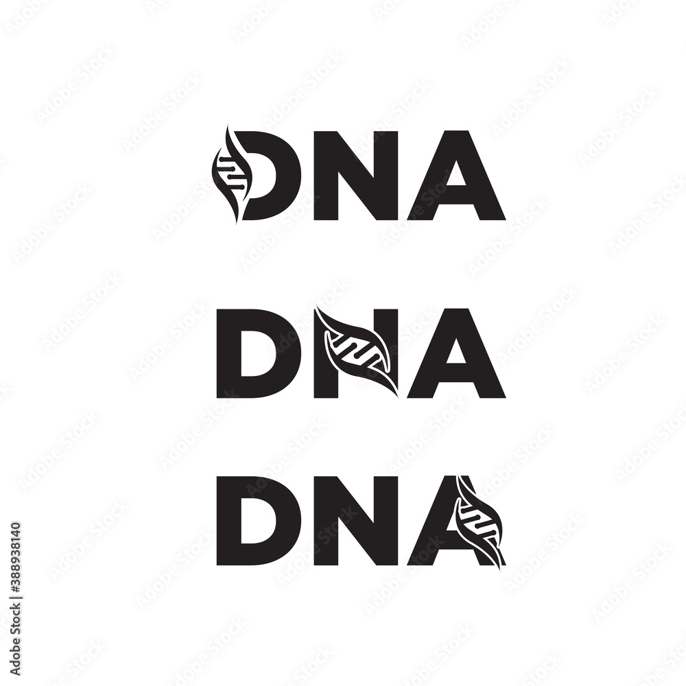 dna logo simple modern gene for medical service