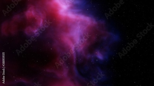 Fototapeta Naklejka Na Ścianę i Meble -  Space background with realistic nebula and shining stars, colorful cosmos with stardust and milky way, magic color galaxy, infinite universe and starry night 3d render