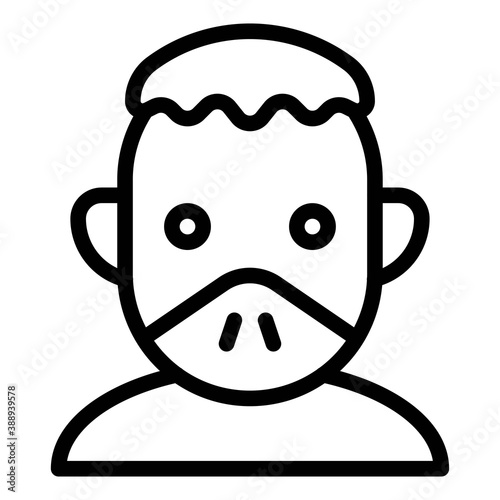Kappa avatar, Halloween costume vector icon