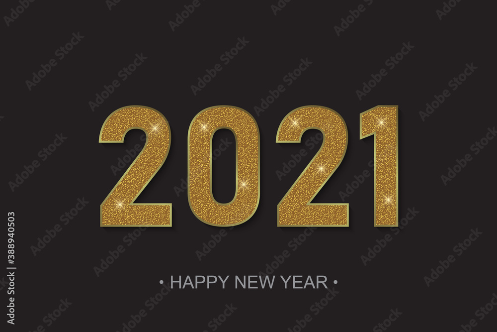 2021 New Year background with gold numbers. Festive premium design template 2021 New Year background with gold numbers. Festive premium design template