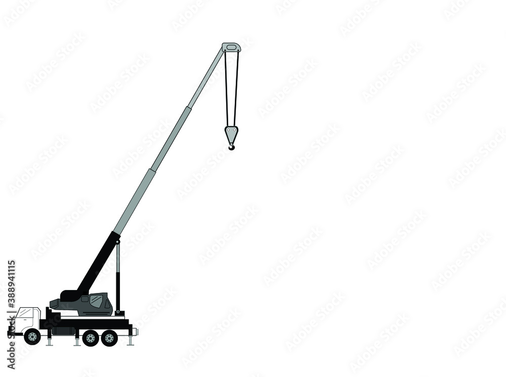 Crane configuration Isolated from white background Crane configuration Isolated from white background