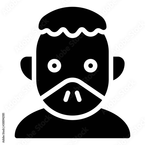 Kappa avatar, Halloween costume vector icon