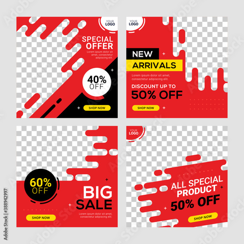 Social media banner post template ad for business digital marketing