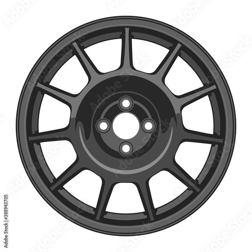 car wheel illustration for conceptual design