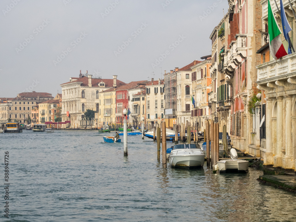 Grand Canal (Canal Grande) is the main waterway of Venice, Veneto, Italy