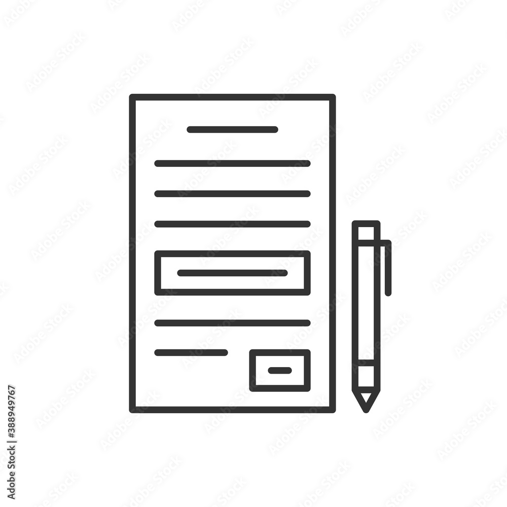 Agreement Icon Symbol. Premium Quality Isolated Contract Element In Trendy Style. Vector black icon.