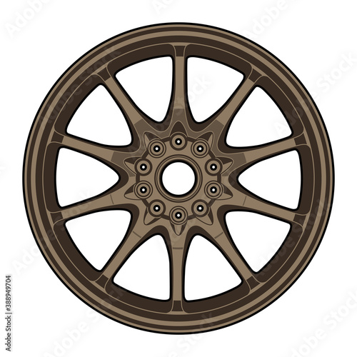 car wheel illustration for conceptual design