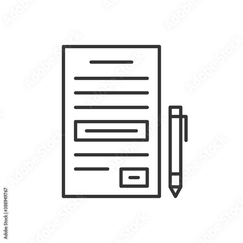 Agreement Icon Symbol. Premium Quality Isolated Contract Element In Trendy Style. Vector black icon. © Art Alex