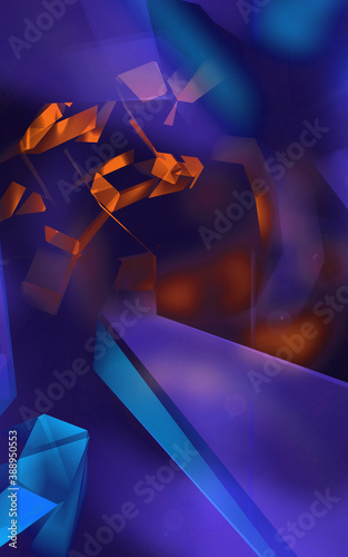 Abstract tech color backgro...