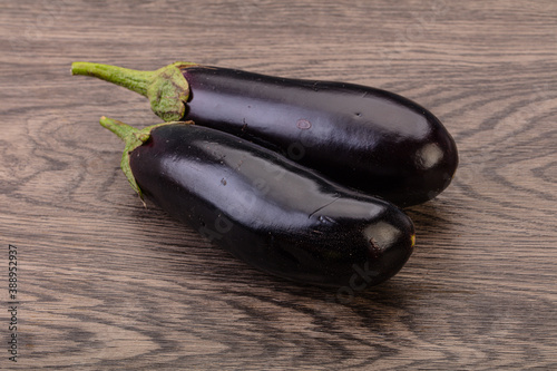 Two ripe raw eggplant isolated