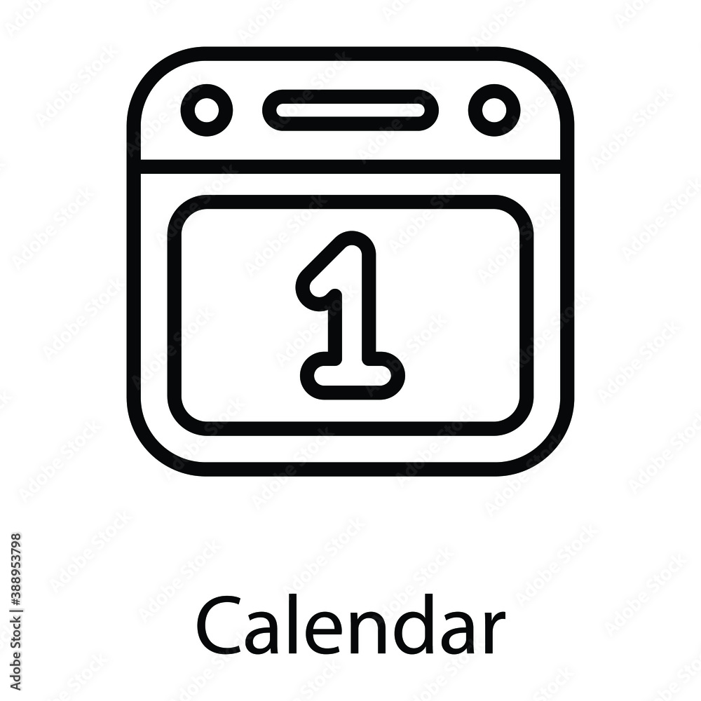 calendar vector line icon calendar vector line icon