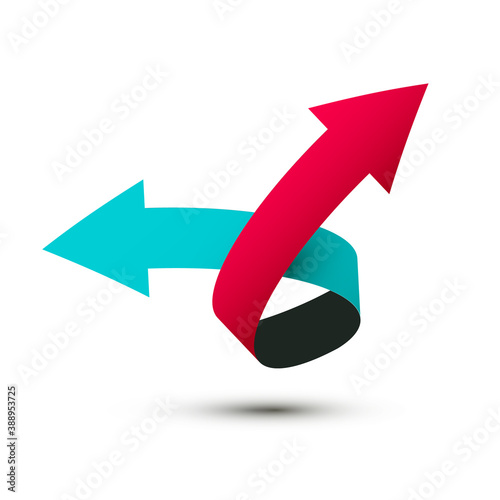 Red and Blue Arrows - Vector Arrow Design