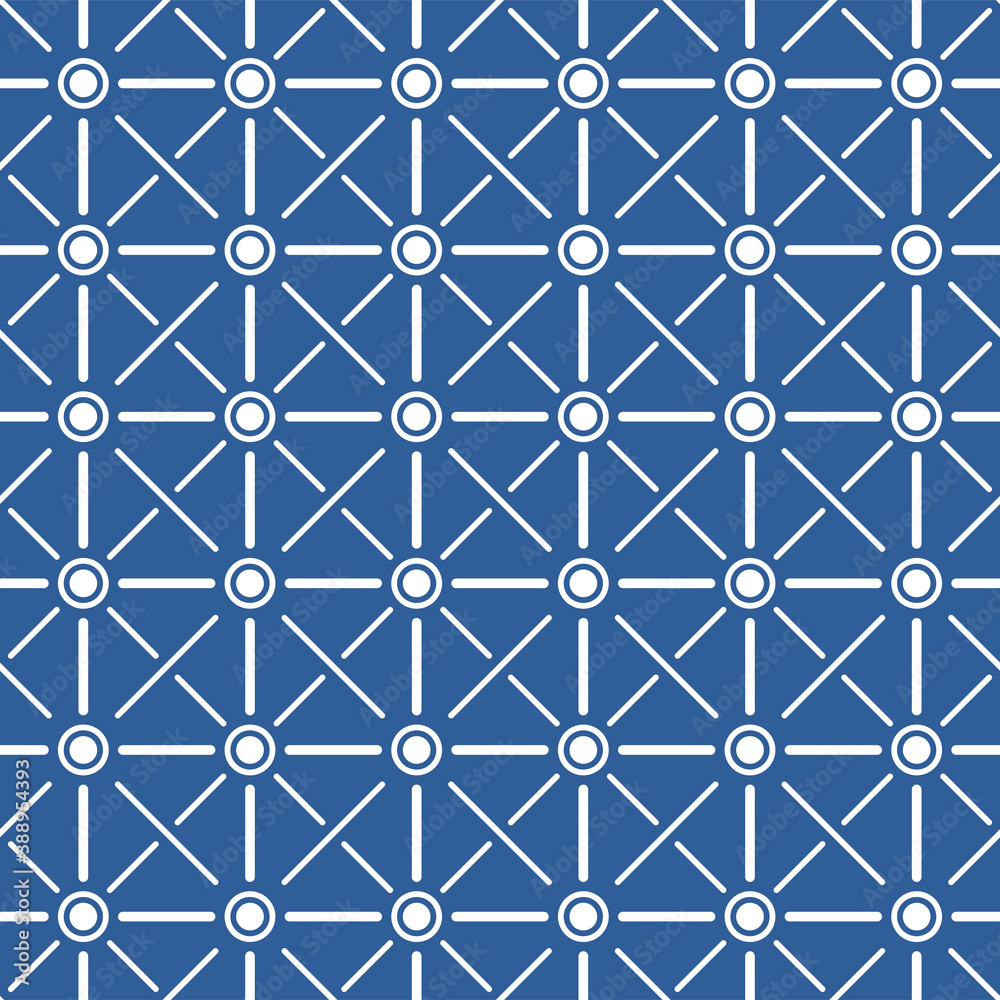 Fototapeta premium Japanese Square Weave Vector Seamless Pattern