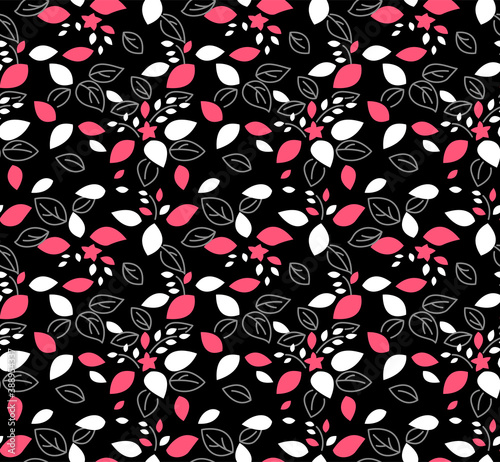 Wallpaper Mural Japanese Flower Leaf Vector Seamless Pattern Torontodigital.ca