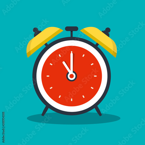 Alarm Clock Vector Icon - Analog Timer