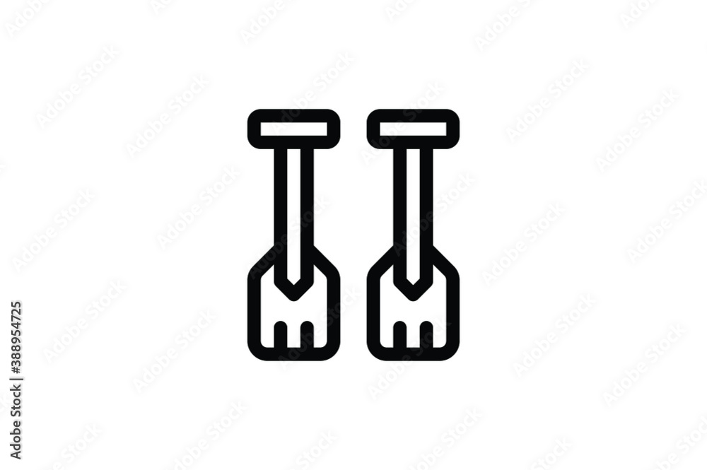 Sport Equipment Icon - Paddle Sport Equipment Icon - Paddle