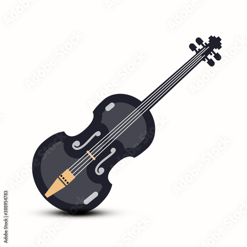 Violin Vector Musical Instrument Logo Design Isolated