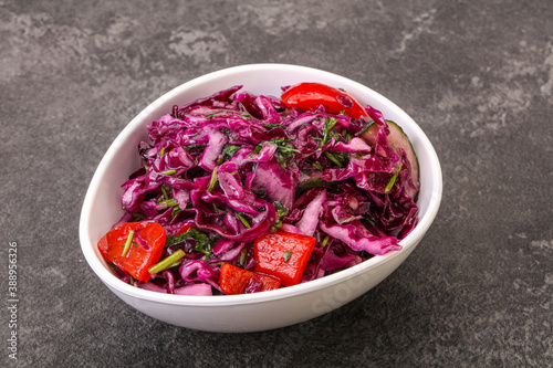 Pickled red cabbage with herbs