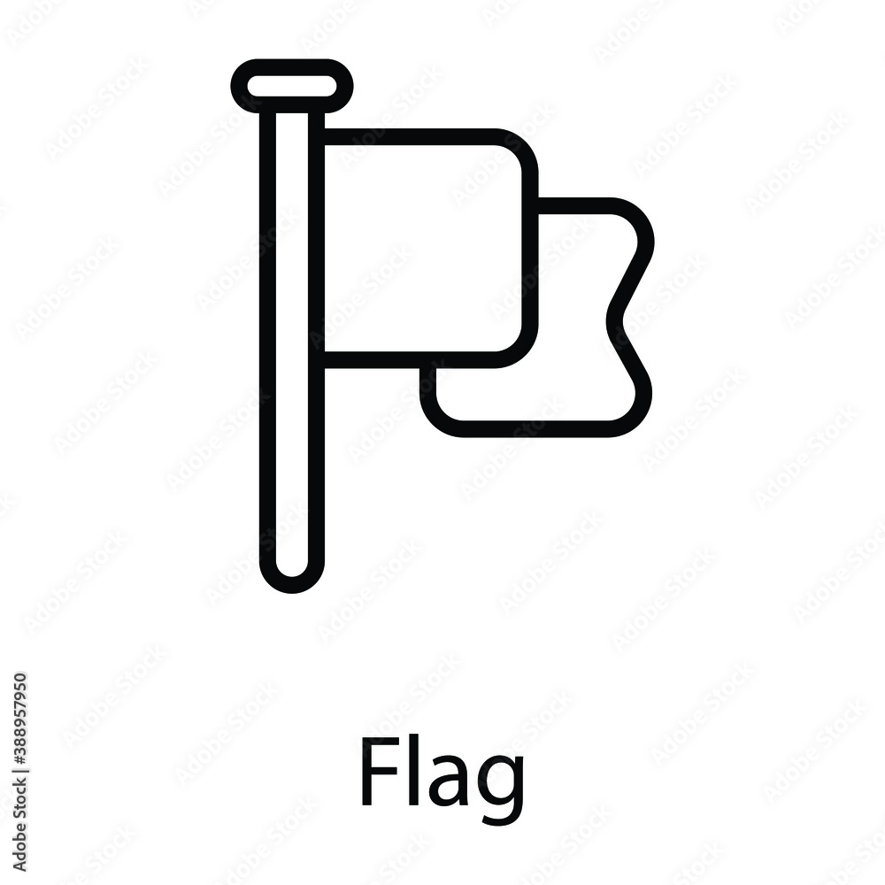flag line vector icon