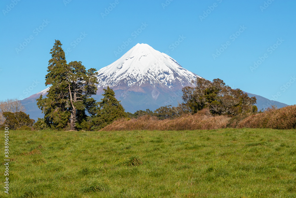 Mount Taranaki  snow top, New Zealand