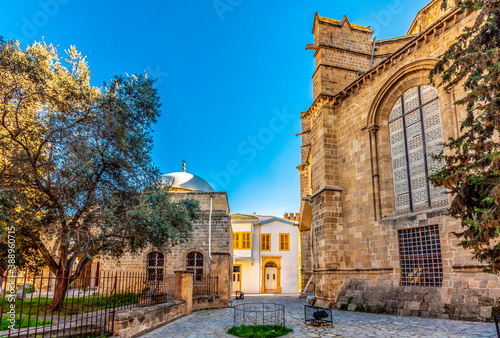 Streets of old Nicosia view. Nicosia is capital of Northern Cyprus.