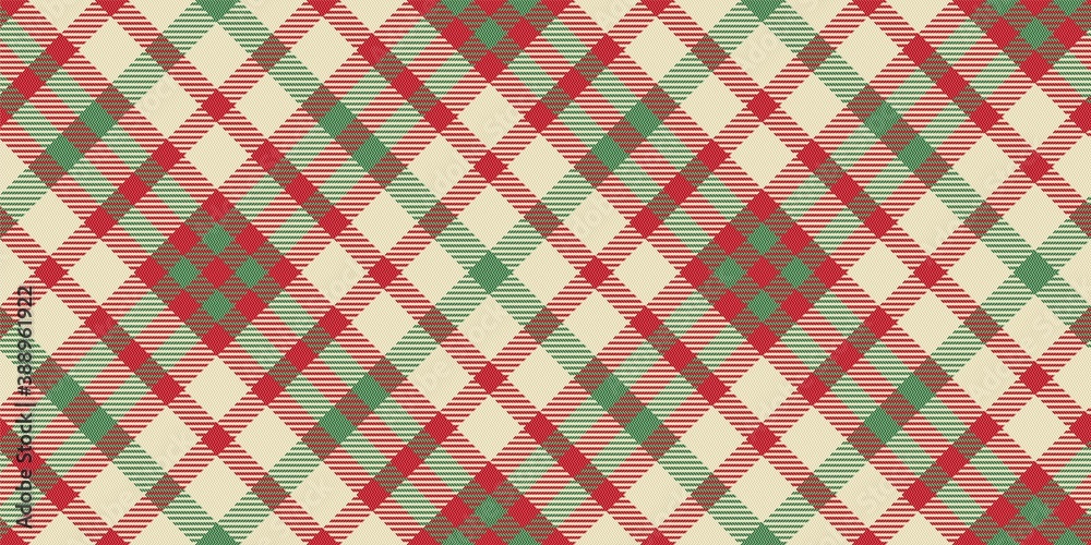 fabric texture of traditional checkered diagonal tartan seamless ornament, red and green stripes on beige for plaid, tablecloths, shirts, clothes, dresses, bedding fabric texture of traditional checkered diagonal tartan seamless ornament, red and green stripes on beige for plaid, tablecloths, shirts, clothes, dresses, bedding