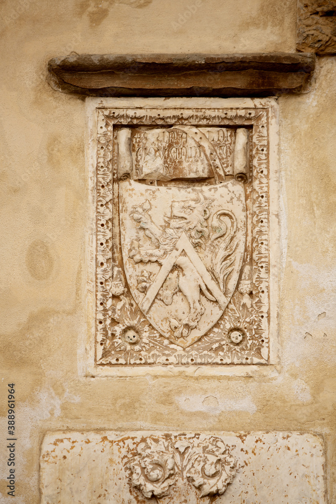 Exterior architectural detail of Santa Maria Novella church in Florence