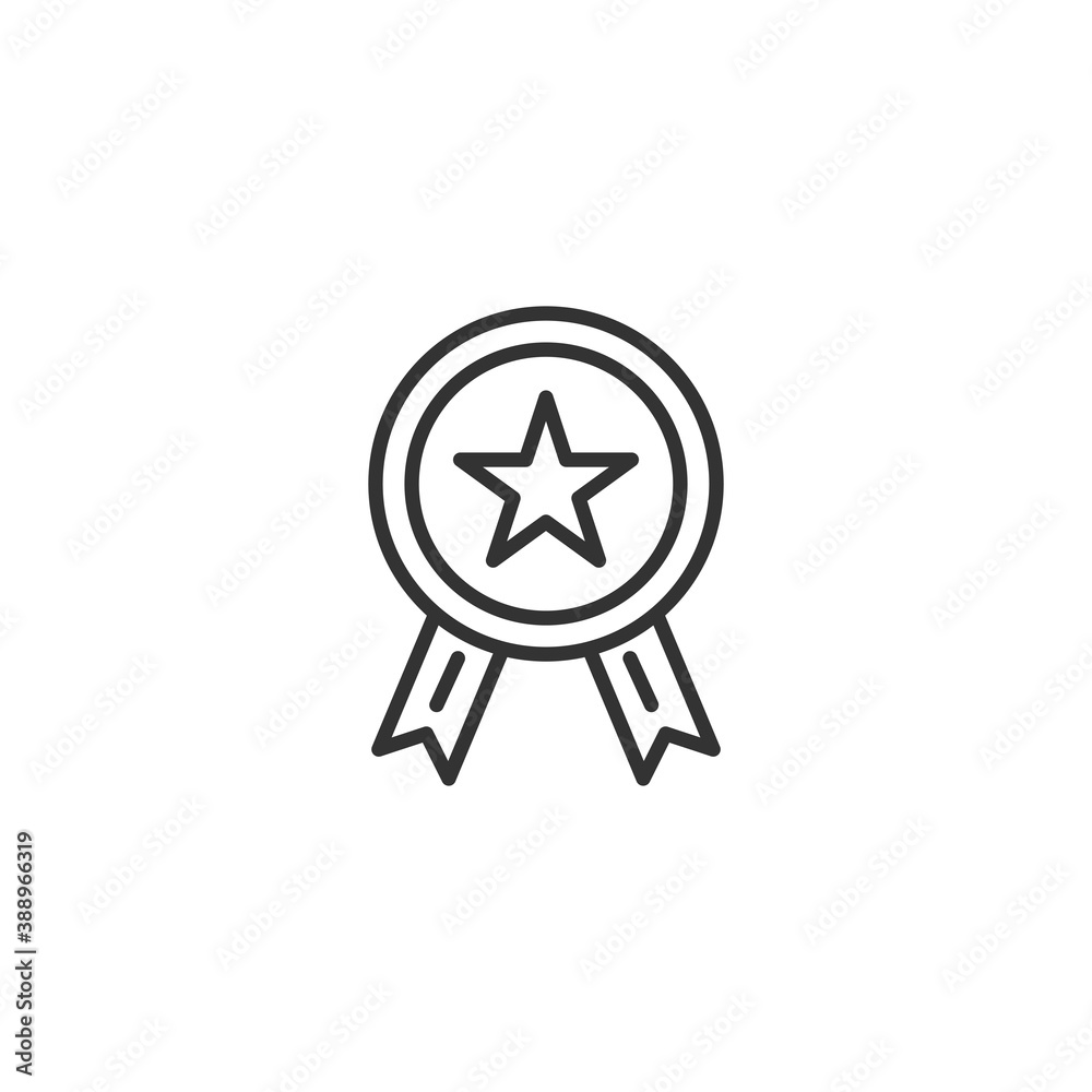 Badge icon in trendy flat style. Award symbol for your web site design. Vector black icon. Badge icon in trendy flat style. Award symbol for your web site design. Vector black icon.