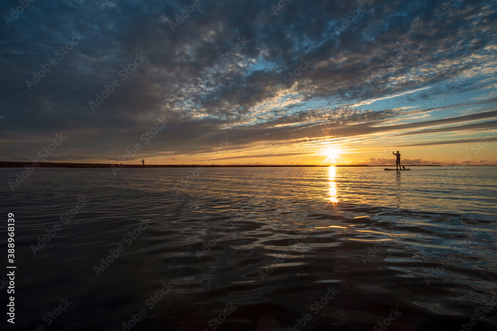 stunning view of sunset in Baltic sea stunning view of sunset in Baltic sea